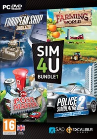 SIM4U Bundle 1 - European Ship Simulator, Farming World, Post Master, Police Simulator 2 (PC)