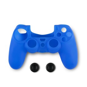 Spartan Gear - Controller Silicon Skin Cover and Thumb Grips Blue (PS4)