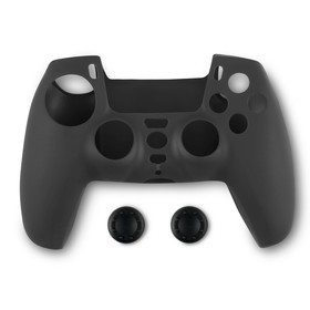 Spartan Gear - Controller Silicon Skin Cover and Thumb Grips Black (PS5)