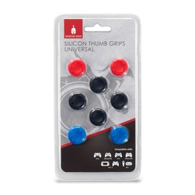 Spartan Gear - Silicon Thumb Grips Universal (8pcs - colour: 4pcs Black, 2pcs Red, 2pcs Blue) (MULTI