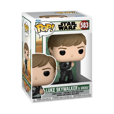 Funko Pop! Star Wars: Book of Boba Fett - Luke Skywalker and Grogu (TRNG) #583 Vinyl Figure (Platfor