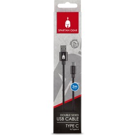 Spartan Gear - Double Sided USB Cable (Type C) 2m Black (MULTI)