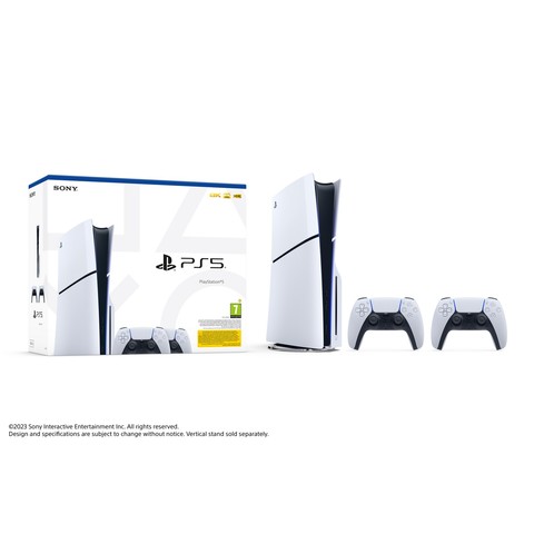 PlayStation®5 konzol Slim + 2 DualSense vezeték nélküli kontroller (PS5)