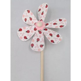 Katica mintás szélforgó fából - 48 cm