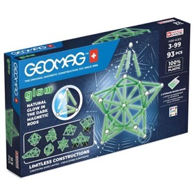 Geomag Glow: Sötétben világító mágneses építőjáték készlet - 93 db-os