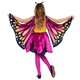 Rózsaszín pillangó jelmez szárnyakkal - 158 cm, 11-13