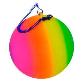 Szivárvány színű pattogó labda akasztóval