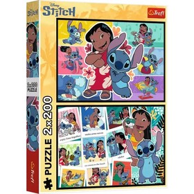 Trefl: Lilo & Stitch 2 az 1-ben puzzle - 200 darabos