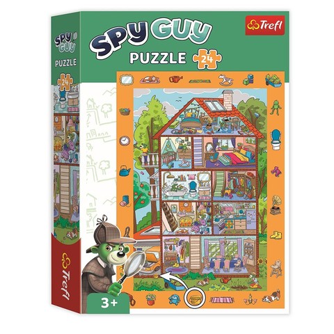 Trefl: Spy Guy Társasház nyomozós képkereső puzzle - 24 darabos