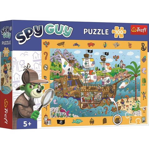 Trefl: Spy Guy Kalózhajó nyomozós képkereső puzzle - 100 darabos