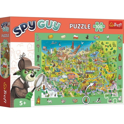 Trefl: Spy Guy Lengeyelország nyomozós képkereső puzzle - 100 darabos