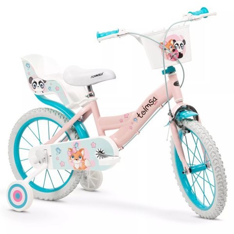 Toimsa: Cuddly gyerek kerékpár babaüléssel és kosárral - 16'