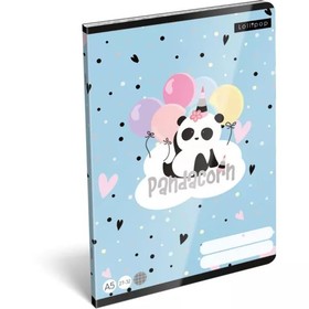 Pandacorn: Panda mintás négyzetrácsos füzet, A5