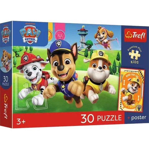 Trefl: Premium Plus Kids - Mancs őrjárat puzzle - 30 darabos