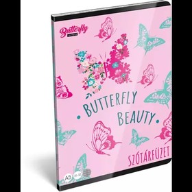 Cute Butterfly: Pillangó mintás szótárfüzet, A5
