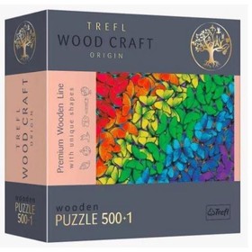 Puzzle Wood Craft - Szivárvány pillangók 5001 db