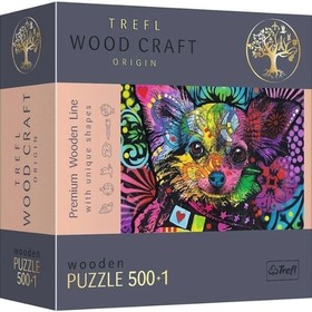 Puzzle Wood Craft - Színes kutyakölyök 5001 db