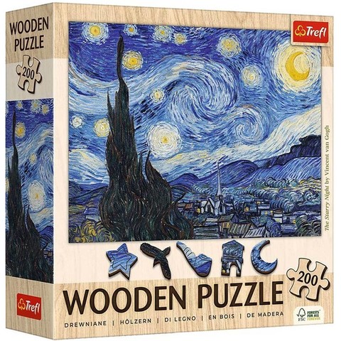 Fa puzzle - Csillagos éj - 200