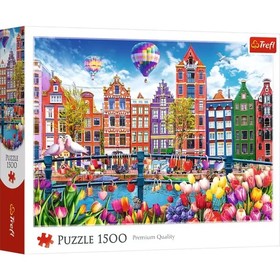 Trefl: Színes Amszterdam puzzle - 1500 darabos