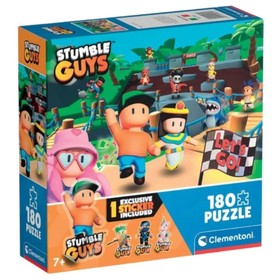 Clementoni: Stumble Guys 1. széria - 180 darabos puzzle ajándék matricával