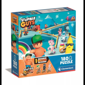 Clementoni: Stumble Guys 2. széria - 180 darabos puzzle ajándék matricával
