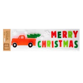 Ablakzselé - Merry Christmas truck