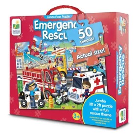 The Learning Journey: Jumbo puzzle - Mentő járművek, 50 darabos
