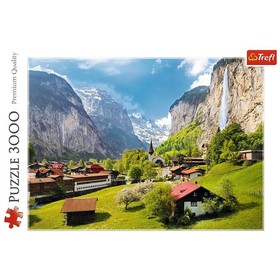 Puzzle 3000 db - Lauterbrunnen, Svájc