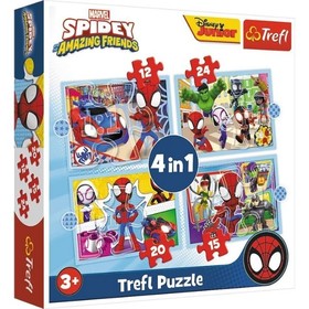 Puzzle 4in1 - Pókember (12, 15, 20, 24 db)