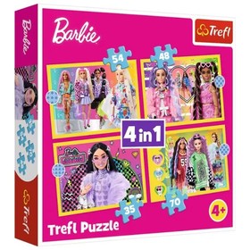 Trefl: Barbie világa 4 az 1-ben puzzle - 35, 48, 54, 70 darabos