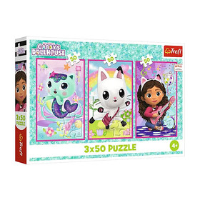 Puzzle 3x50 Ismerje meg Gabbyt és a macskákat
