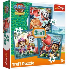 Trefl: Mancs őrjárat és a Dínó-sziget puzzle - 3 az 1-ben