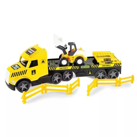 Wader: Magic Truck Technic kamion buldózerrel - 79 cm