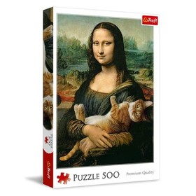 Puzzle 500 db - Mona Lisa és doromboló cicája
