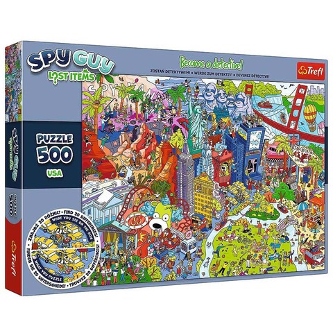 Trefl: Spy Guy USA nyomozós képkereső puzzle - 500 darabos