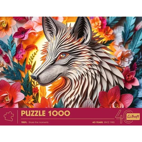 Trefl: 40. születésnap, Paper Art: Farkas puzzle - 1000 darabos