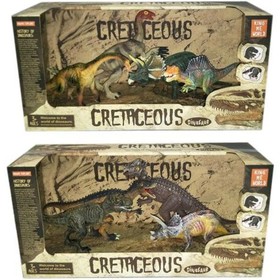 Krétakori dinoszaurusz játékszett 4 dinóval,2-féle