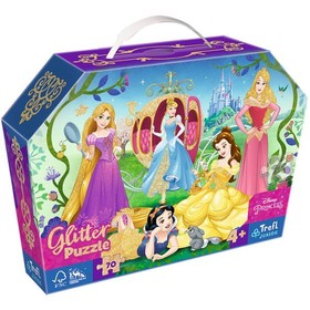 Puzzles-70 glitter in a box-Boldog Hercegnők