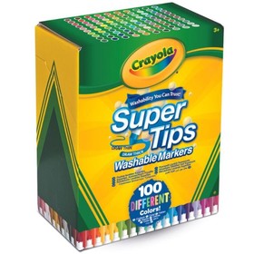 Crayola: SuperTips kimosható filctoll készlet - 100 db-os