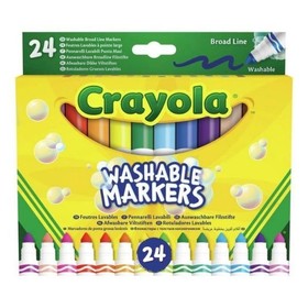 Crayola: 24 db tompahegyű lemosható filctoll
