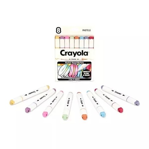Crayola: Art Markers - Pasztell színű filctollkészlet, 8 db-os