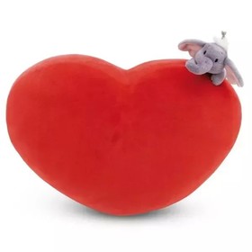 Nici: Szív formapárna elefánt plüssfigurával - 42 cm