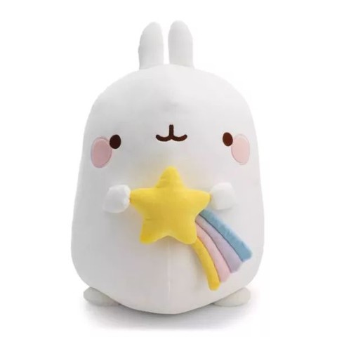 Nici: Molang, a nyuszi csillaggal plüssfigura - 12 x 8 cm