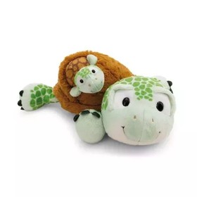 Nici Green: plüss teknős kicsinyével - fekvő, 28 cm