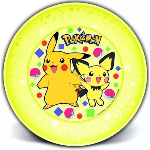POKEMON: műanyag lapostányér sárga