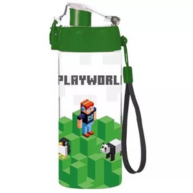 Playworld: Műanyag kulacs pixel mintával - 500 ml
