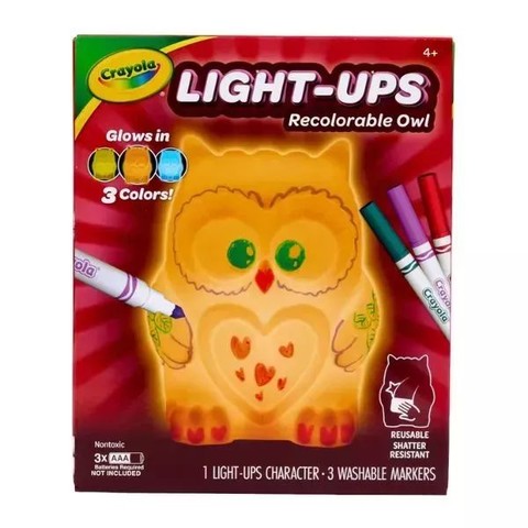 Crayola: Lemosható, színezhető éjjeli fény - bagoly