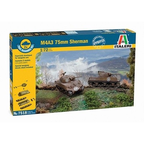 ITALERI 1:72 M4A3 75 mm SHERMAN makett