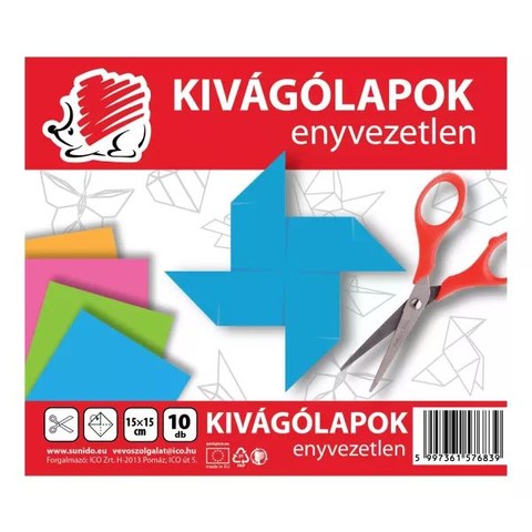 ICO Süni: Kivágólap - enyvezetlen, 15 x 15 cm, 10 lapos