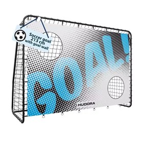 Hudora: Motiv Goal célzókeretes fém focikapu, 213 cm - fekete